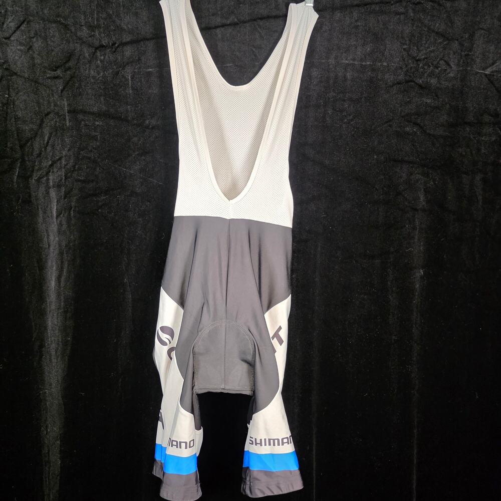 Shimano Giant Padded Cycling Bib Shorts Black White Blue Sz XL